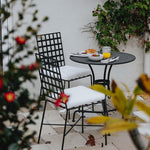 Sheffield Dining Chair Outdoor with White Cushion