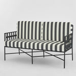 Sheffield Sofa Outdoor 2 Seater B/W Stripe Cushions