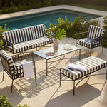 Sheffield Sofa Outdoor 2 Seater B/W Stripe Cushions