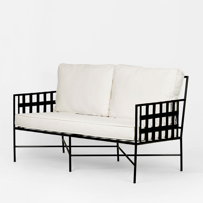 Sheffield Sofa Outdoor 2 Seater White Cushions