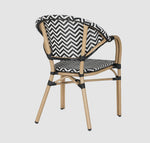Cannes Outdoor Aluminium Armchair Black & White