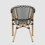 Cannes Outdoor Aluminium Armchair Black & White