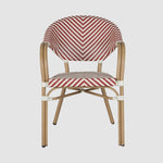 Cannes Outdoor Aluminium Armchair Red & White