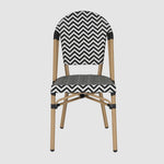 Cannes Outdoor Aluminium Chair Black & White