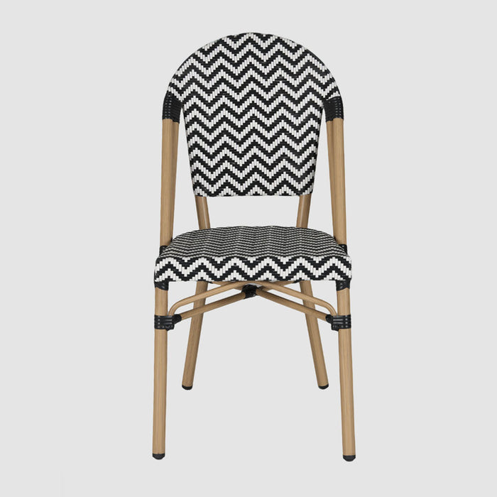 Cannes Outdoor Aluminium Chair Black & White