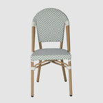 Cannes Outdoor Aluminium Chair Green & White