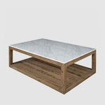 Denver Marble Coffee Table Natural & White