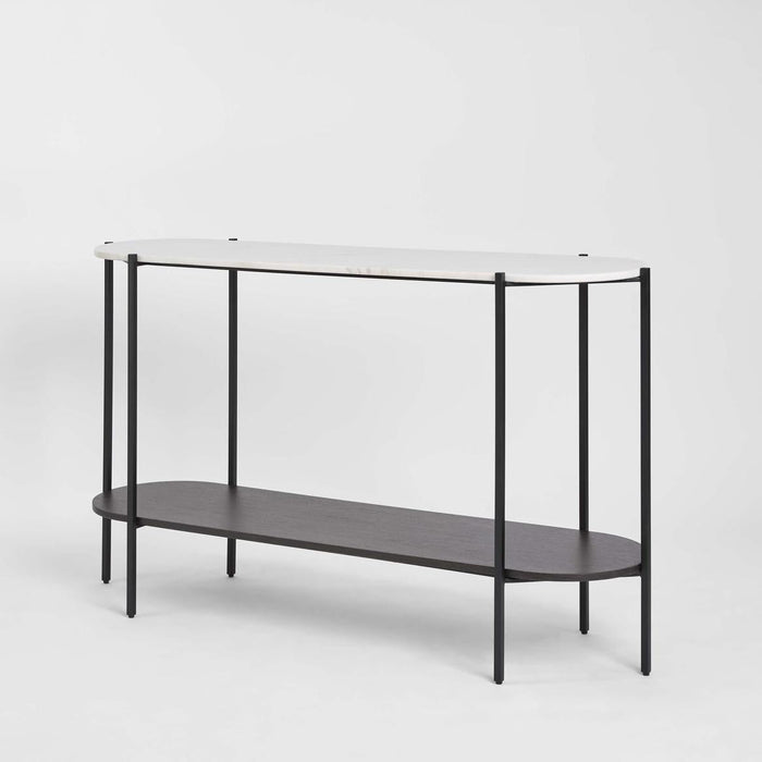 The James Marble Console Large Black/White