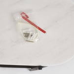 The James Marble Console Black/White Marble