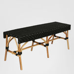 Missoli Rattan Bench Black