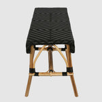 Missoli Rattan Bench Black