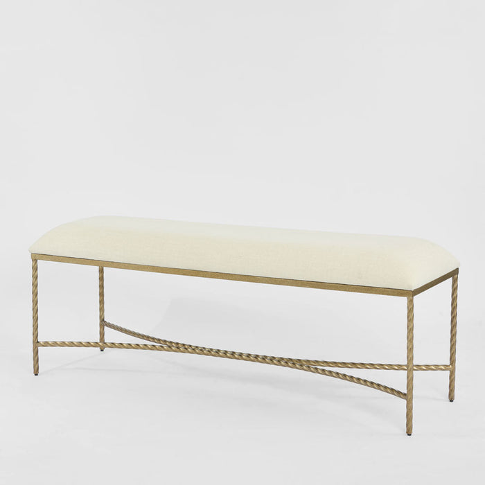 Palais Bench Gold & Linen