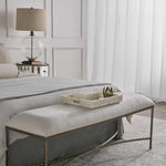 Palais Bench Gold & Linen