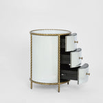 Palais Bedside 3 Drawer Mirror & Gold