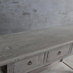 120 Years old Elm Wood Console with Drawers No. 7
