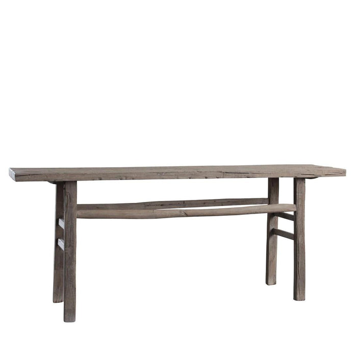 120 Years Old Elm Wood Console No. 8