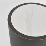 Gordon Drum Side Table
Black/White Stone
