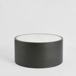 Gordon Drum Coflee Table Black/White Stone