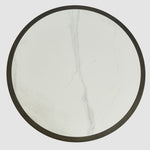 Gordon Drum Coflee Table Black/White Stone