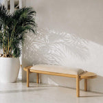Coolum Bench with upholstered seat