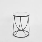 Palais Round Side Table Black & Ceramic