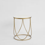 Palais Round Side Table Gold & Ceramic