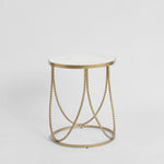 Palais Round Side Table Gold & Ceramic