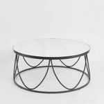 Palais Round Coffee Table Black & Ceramic