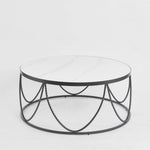 Palais Round Coffee Table Black & Ceramic