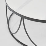 Palais Round Coffee Table Black & Ceramic