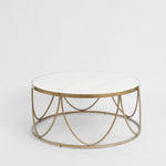 Palais Round Coffee Table Gold & Ceramic