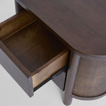 Coolum Bedside Table Dark Walnut