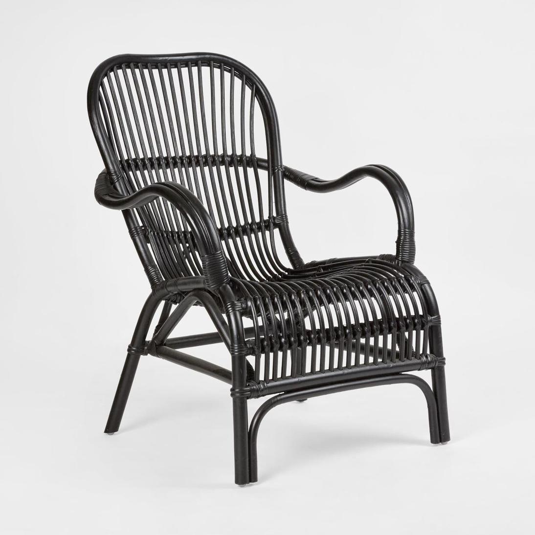 Seville Rattan Armchair Black