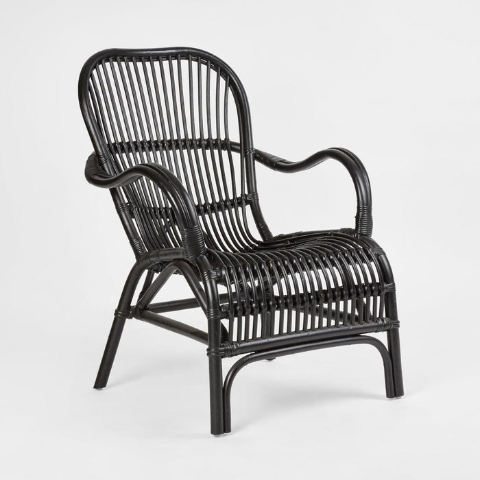 Seville Rattan Armchair Black
