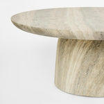 Parisi Round Coffee Table Grey Travertine Look - Outdoor