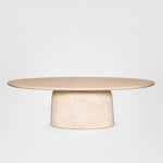 Corsica Oval Dining Table Ivory Travertine Look - Outdoor 240cm