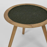 Cove Teak & Synthetic Side Table Black - Outdoor