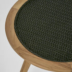 Cove Teak & Synthetic Side Table Black - Outdoor