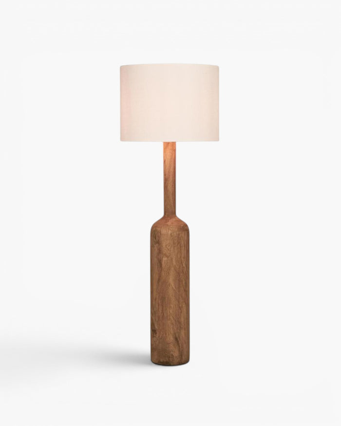 Flask Wood Floor Lamp Base Saddle- Base Only