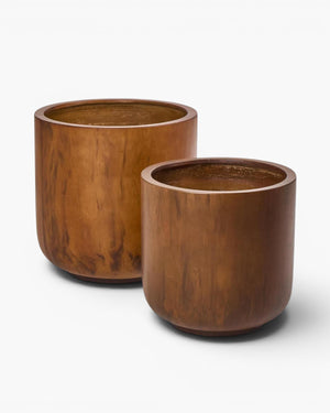 Florian Set of 2 Planter Rust Look