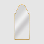 Taj Outdoor Iron Floor Mirror Gold
