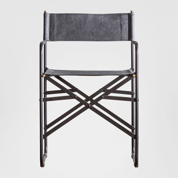 Jodhpur Black Leather ArmChair Set of Two