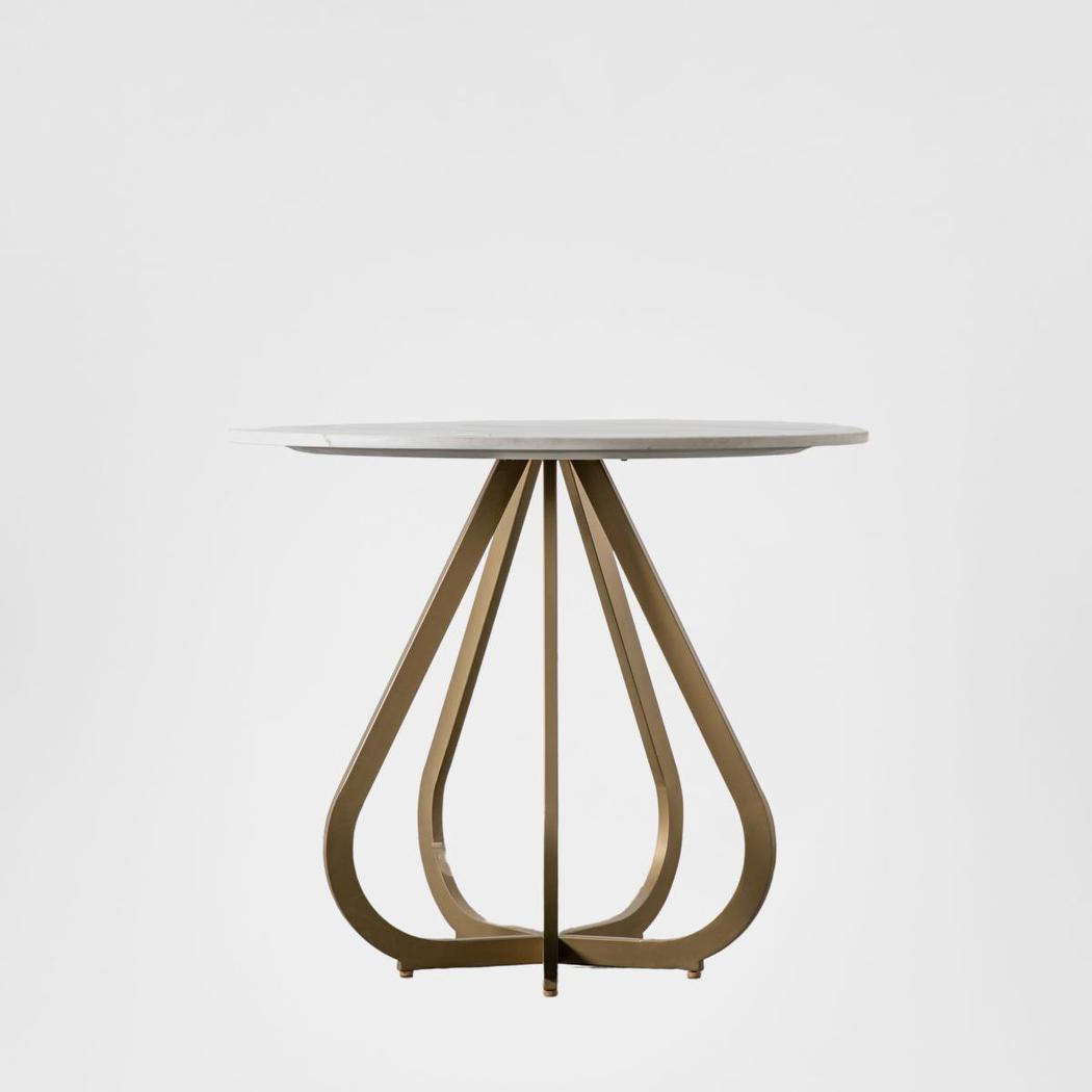 Moorgate Dining Table Gold 90cm