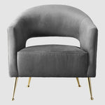 Barletta Armchair Grey Velvet