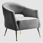 Barletta Armchair Grey Velvet