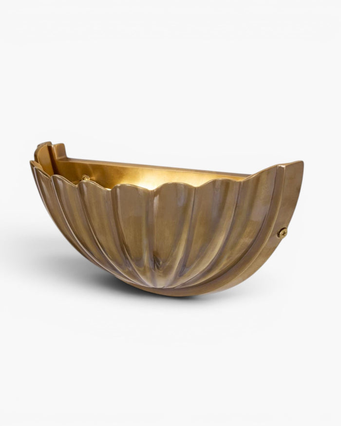Half Moon Shell Shade Wall Light