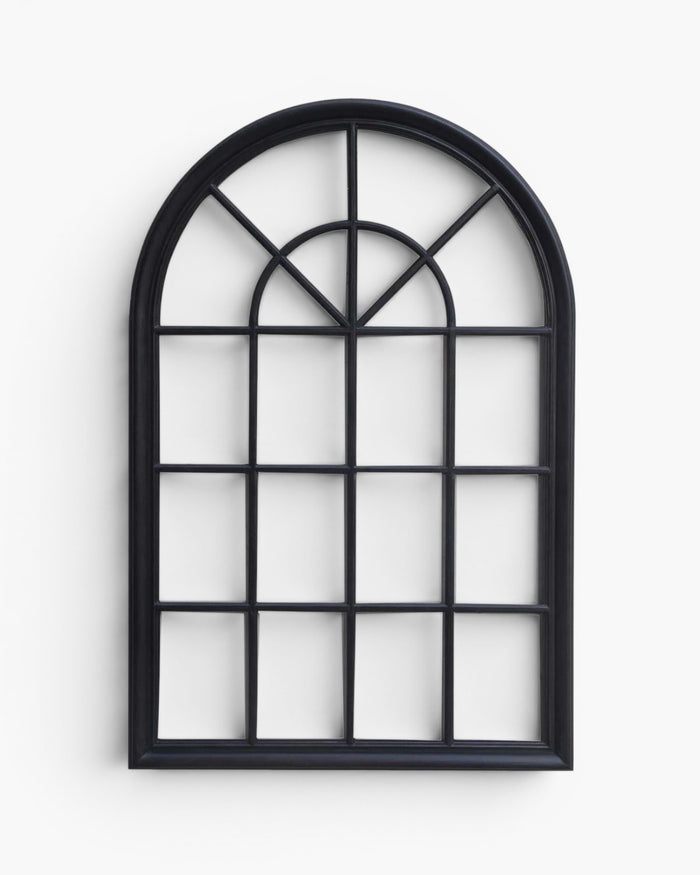 Hamptons Arched Mirror 1x1.5m Black