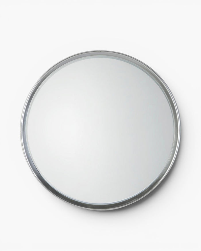 Harvey Round Mirror Silver
