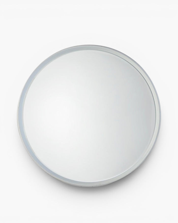 Harvey Round Mirror White