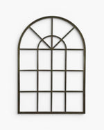 Iron Arch Mirror With Panes Antique Black